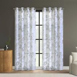 Wide Width Kyoto Light Filtering Grommet Curtain Panel by Habitat™ in White (Size 52" W 95" L)