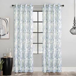 Wide Width Jenny Light Filtering Grommet Curtain Panel by Habitat™ in Indigo (Size 52" W 95" L)