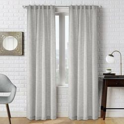 Wide Width Danbury Light Filtering Dual Header Curtain Panel by Habitat™ in Silver (Size 52" W 84" L)