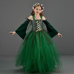 Costume di Carnevale Costume Tutu Elfo Travestirsi Bambini Ragazze Giornata universale dell'infanzia Mascherata Settimana del libro Feste Vestirsi