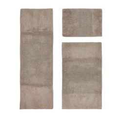 Granada Collection 100% Cotton 3 Piece (17" X 24" | 24" X 40" | 20" X 60") Bath Rug Set by Brylane Home in Sand