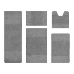 Granada Collection 100% Cotton 5 Piece (17" X 24" | 20" X 20" | 21" X 34" | 24" X 40" | 20" X 60") B by Brylane Home in Gray