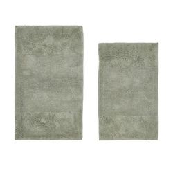 Granada Collection 100% Cotton 2 Piece (21" X 34" | 24" X 40") Bath Rug Set by Brylane Home in Sage