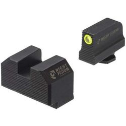 Night Fision Optics Ready Stealth Glock Night Sight Set Glock 17/19/34 w/ RMR/507c/508t Yellow Front Ring Blank Rear Sight GLK-001-290-313-YGZX