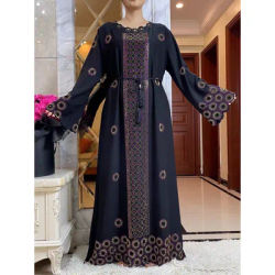2024 Autumn Women Elegant Dresses Dubai Party Outfits Long Sleeve Dashiki Muslim Women High-grade Comfort Fabric African Abaya