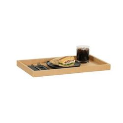 Cal-Mil 23435-122 Rectangular Serving Tray - 19 7/8" x 11 3/4", Upcycled Rice Hulls, Brown