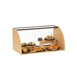 Cal-Mil 23438-S-122 Pastry Display Case w/ Sliding Doors - 35 1/2"W x 19 1/2"D x 16 3/4"H, Acrylic/Upcycled Rice Hulls, Brown