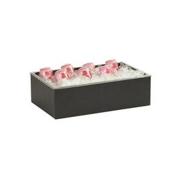 Cal-Mil 23712-12-13 Rectangular Ice Housing - 12"L x 20"W x 6"H, Metal, Black