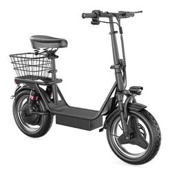 TEMU Electric Scooter Adults, 500w(650w ) Motor, 20mph Speed 30miles Long Scooter With Seat, Dual Disc Brakes, 48v 15ah E Scooter For Commuter, Travel