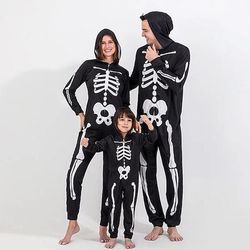 coppie teschio scheletro costume kigurumi pigiama halloween gruppo famiglia costumi bambini adulti unisex festa casa abbigliamento halloween carnevale costumi halloween facili