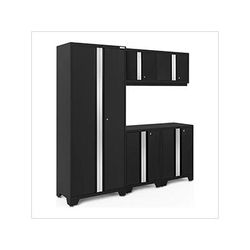 NewAge Garage Cabinets BOLD Series Black 5-Piece Set (No Countertop)