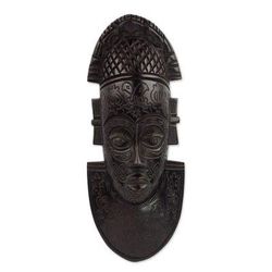 Festac Festivities,'West African Decorative Carved Sese Wood Wall Mask'