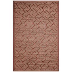Carmel Pyramid Indoor/Outdoor Area Rug Aqua by Brylane Home in Chili (Size 4'10"X 7'6")