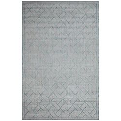 Carmel Pyramid Indoor/Outdoor Area Rug Aqua by Brylane Home in Aqua (Size 7'10" SQ)