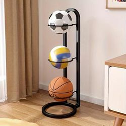 TEMU Fashion Basketball Storage Rack, Durable Sports Ball Holder Display Rack For Soccer, Basketball, Volleyball & Soccer