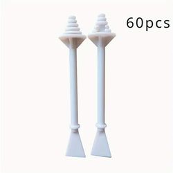 TEMU 60pcs Disposable Nose Wax Sticks - Easy-to-use Plastic Applicators With Spatulas For Efficient Nostril Cleaning & Nose Hair Removal, Ideal For Home Beauty