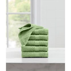 BH Studio 6-PC Wash Cloth Set by BH Studio in Green