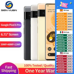 Google Pixel 6 Pro 5G Original Unlocked Mobile Phone 6.7'' 12GB RAM 128GB 256GB 512GB ROM NFC Octa Core Andriod 6pro Phone