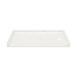 Swan SBF-3060LM/RM 30 x 60 Swanstone Alcove Shower Pan with Right Hand Drain Carrara SB03060RM.221