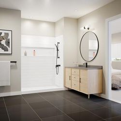 Swan FBF-3060LM/RM 30 x 60 Veritek Alcove Shower Pan with Right Hand Drain in White FB03060RM.010