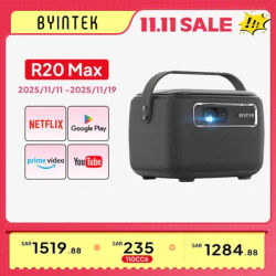 BYINTEK R20 Max Mini Projector 4K DLP Smart WiFi Android 11.0 LED 1080P Outdoor Home Theater Projectors With 15600mAh Battery