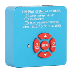 55MP 4K 2K HDMI USB Video Industrial Microscope Camera Phone Capacitor BGA CPU SMD Chip Soldering Repair Video Microscope Camera