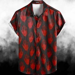 Halloween Scheletro Teschio Zucca Camicie Hawaiane Camicia Aloha Stampa Per Per uomo Per adulto Halloween Carnevale Mascherata Stampa 3D Feste Halloween