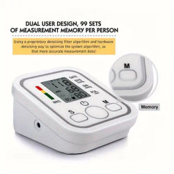 LCD Upper Arm Electronic Blood Pressure Monitor Home Automatic Digital Sphygmomanometer Tonometer Heart Rate Tensiometer