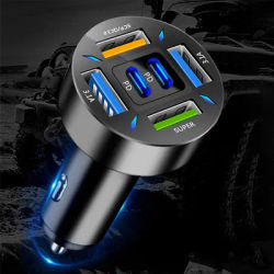 Chargeur de voiture USB Type C 66W, charge rapide, adaptateur de téléphone portable pour iPhone 14 Pro Max Xiaomi Samsung Huawei