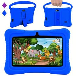 TEMU Veidoo 7-inch ' Android Tablet With Eye Protection Screen, Wifi, 2gb + 32gb Storage, Dual Cameras, Educational Games, App, And Drop-proof Silicone Case