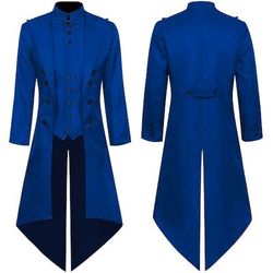Vintage Punk Gotico 18° Secolo Cappotto Costume Cosplay Smoking Ebenezer Scrooge Dickens Vampiro Elfo Gentiluomo Ricamato Costume Per uomo Stile Steampunk Natale Halloween Carnevale Performance