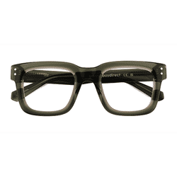 Unisex s square Clear Green Acetate Prescription eyeglasses - Eyebuydirect s Jam