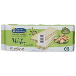 Piaceri Mediterranei Wafer al Pistacchio Senza Glutine 150 g Biscotti