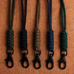 Rotatable Mobile Phone Lanyard Buckle Parachute Cord Self-Defense Emergency Survival Backpack Key Ring Neck Hanging Rope