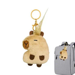 Capybara Plush Keychain Animal Capybara Keychain Plush Soft Stuffed Animal Toys Pendant Doll