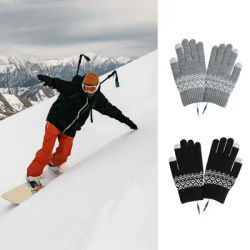 Winter Mitten USB Heated Gloves Fast Heating Warming Gloves Touchscreen Gloves Full Finger Winter