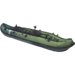 2-Person Inflatable Fishing Kayak with Paddle & Rod Holders, Adjustable Seats, Carry Handle; Kayak