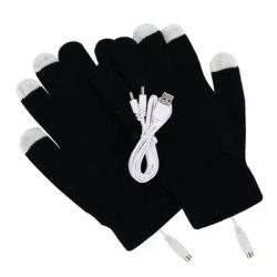 USB Charging Heating Gloves Warm Thermal Gloves Five Fingers Touch Screen Heating Pads For Winter