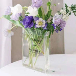 Creative Book Vase for Flowers Clear Decorative Vase Book Artistic and Cultural Flavor Decorative