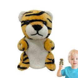 Cartoon Animal Hand Puppet Parent-child Game Hippopotamus Lion Tiger Appease Toys Birthday For