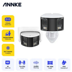 ANNKE 4K POE Camera 180° Panoramic Dual Lens Security Protection Dual Lens Outdoor CCTV