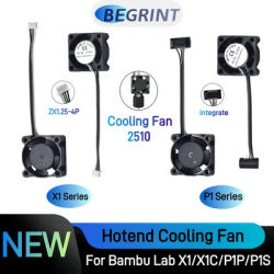 High Quality Cooling Fan For Bambu Lab X1/P1 Series 2510 High Speed Cooler Fans Fit Bamboo bambu labs X1 X1C P1S P1P
