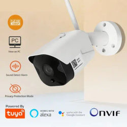 New Tuya Outdoor WiFi Security Camera ONVIF 1080P Bullet CCTV Surveillance Camera Support View on PC