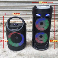 Top Portable Bluetooth Speaker Wireless Outdoor 3D Stereo Subwoofer Type Square Dance Music Column