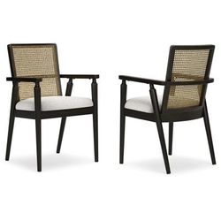 Signature Design Galliden Dining Arm Chair (Set of 2) in Black - Ashley Furniture D841-02A