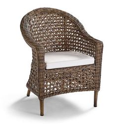 Santa Rosa Dining Chair Replacement Cushions - Cara Stripe Cobalt - Frontgate