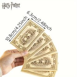 TEMU 10pcs/set Officially Licensed 9ÂŸ Platform Ticket Bookmark Train The Golden Yellow Banknote Collection Bookmark Notice Stamping Return Ticket