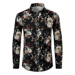 Retrò Vintage Anni '70 Camicia Hippie Floreale Costume Per uomo Giorno dei Re Halloween Carnevale Feste Festa / Sera Casual Quotidiano Adulti Camicia