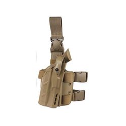 Safariland Model 7305 7TS ALS/SLS Drop-Leg Glock Holster Glock 17/Glock 22 Right Hand SafariSeven Plain Flat Dark Earth 7305-8325-551