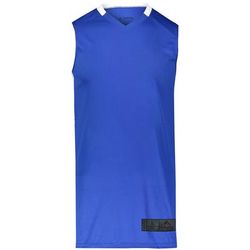 Augusta Sportswear 1730 Athletic Step-Back Basketball Jersey T-Shirt in Royal/White size XL | Polyester